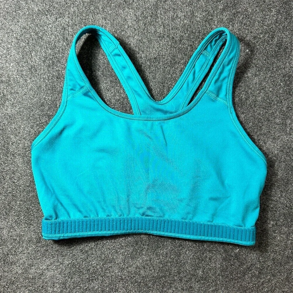 Nike Dri-FIT Swoosh Sports Bra Womens M Teal Racerback Low Support